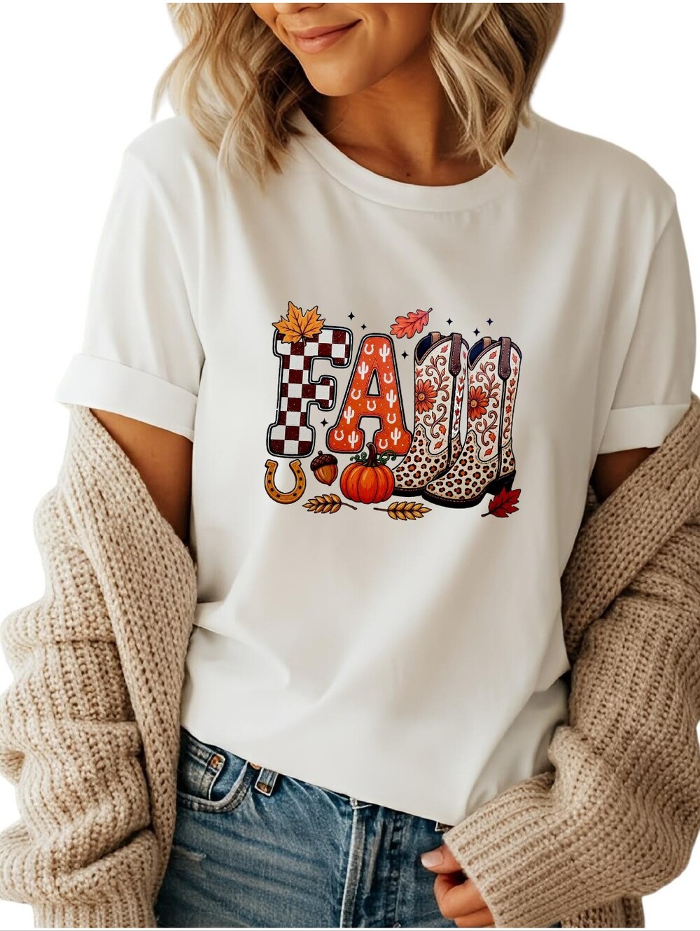Western Style Fall T Shirt